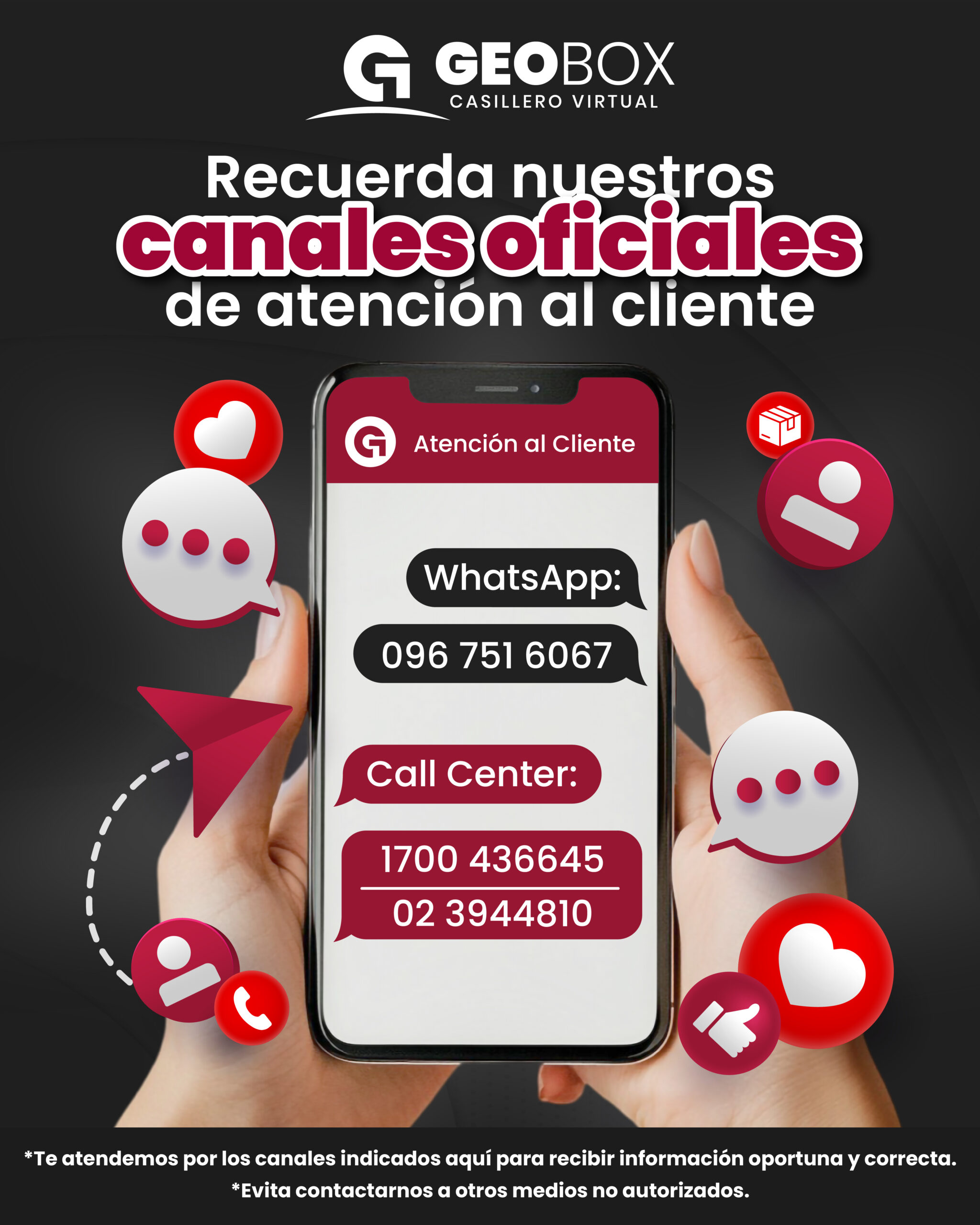 Contactos Canales Oficiales Box